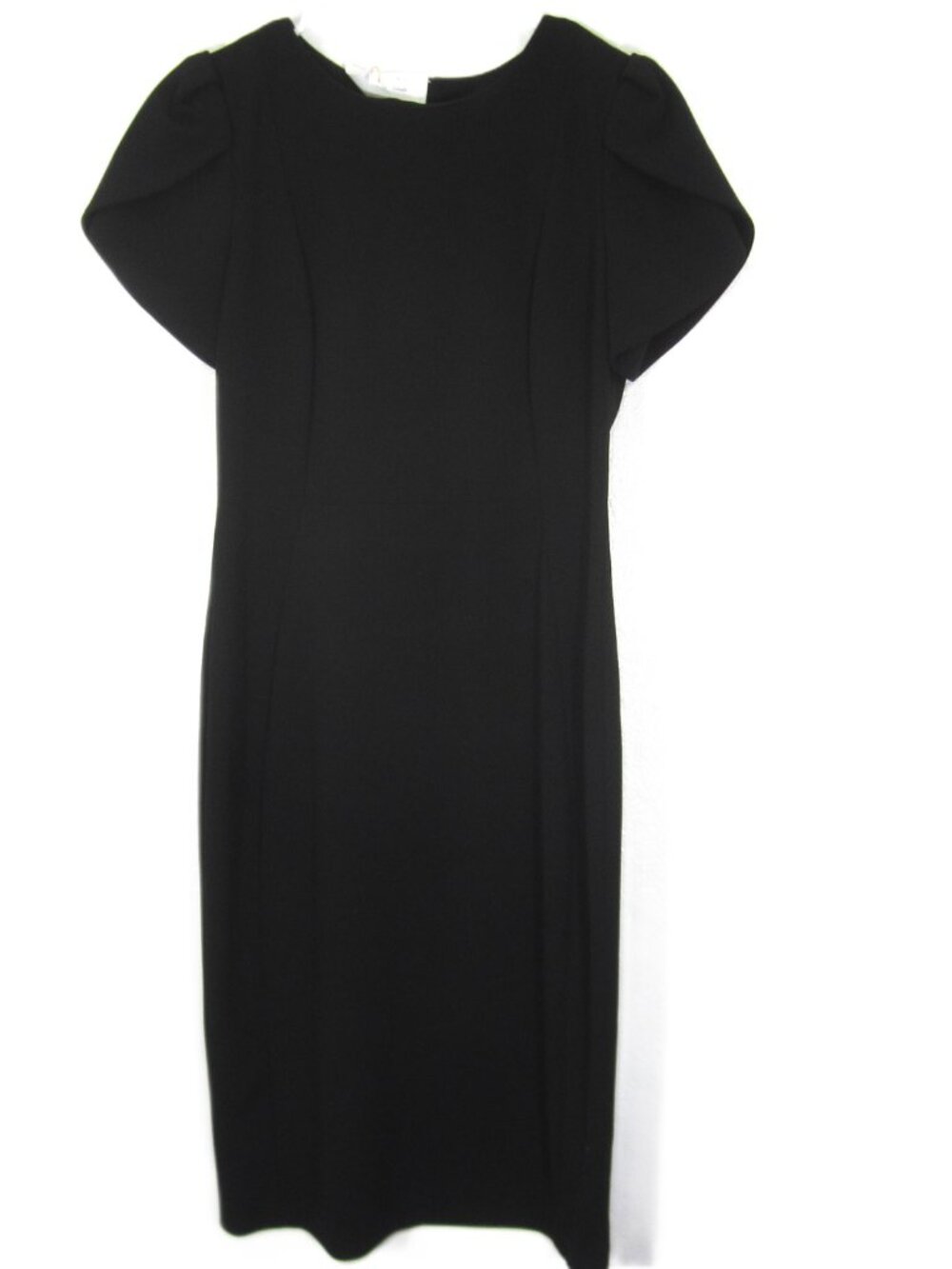 Calvin Klein Black Sheath Dress Size 6 Tulip Sleeve Office Business Professional - Picture 3 of 12